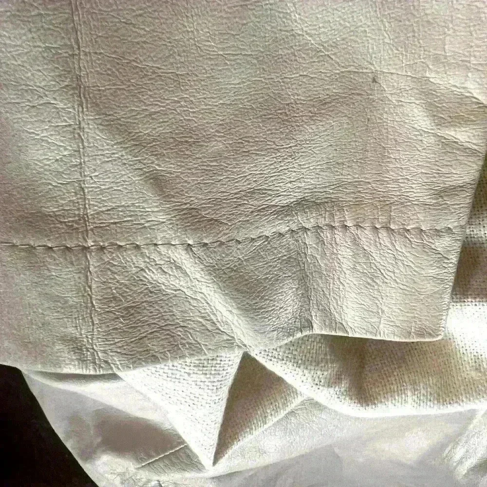 VEDA linen cream leather medium Woman Leather Jacket coat medium retails $998